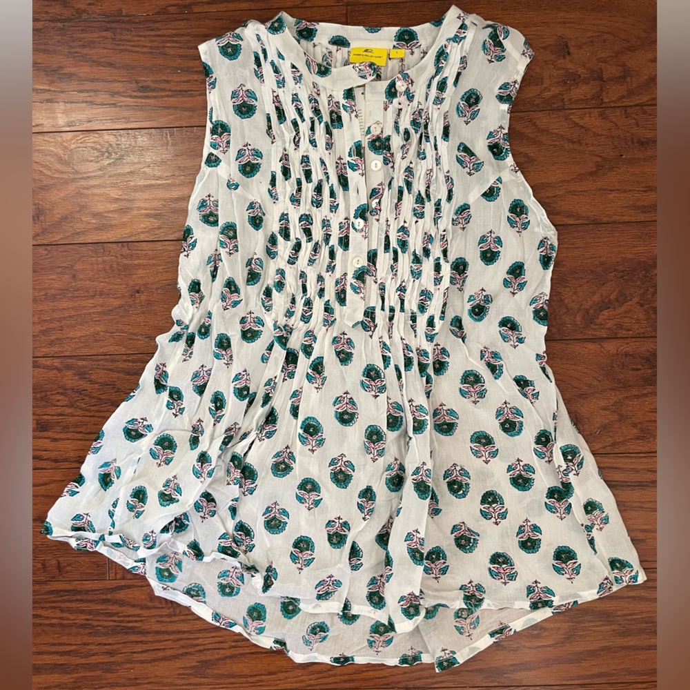 Roberta Roller Rabbit White and Blue Swim Coverup